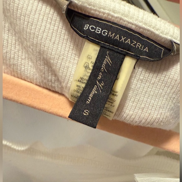 BCBGMaxAzria Mirabelle White Ruffle Sleeve Blouse - Picture 7 of 7